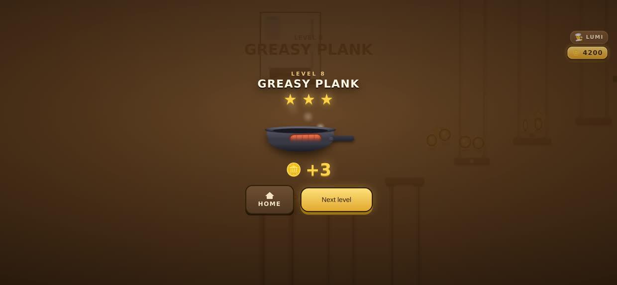 The win card with three stars
